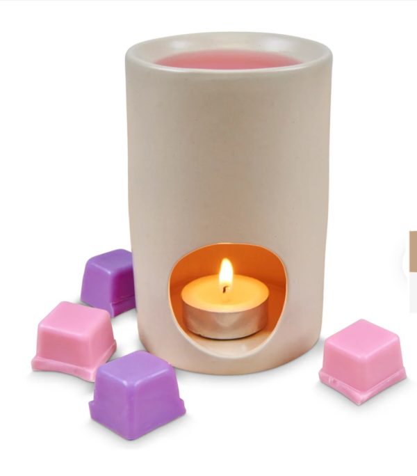 SCENTS OF NATURE CERAMIC WAX MELT BURNER AND WAX MELT SET