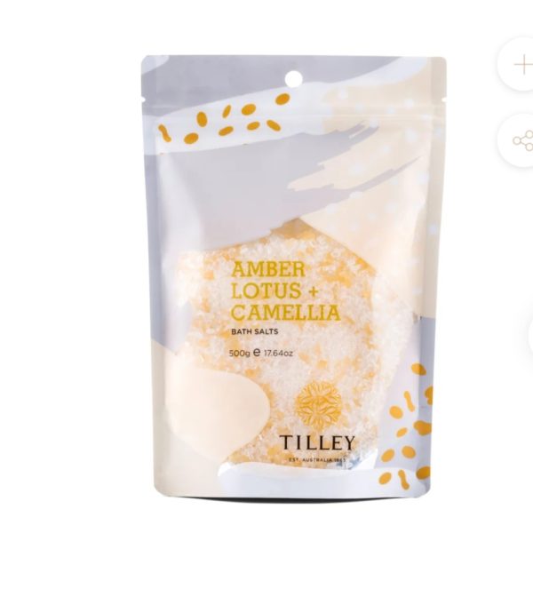 AMBER, LOTUS & CAMELLIA BATH SALTS 500G