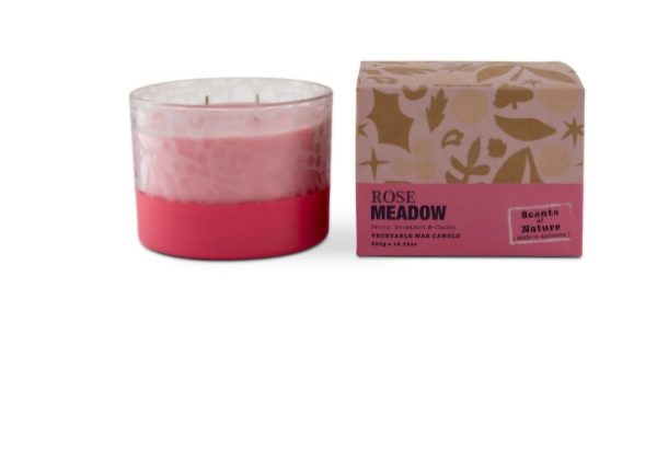 SCENTS OF NATURE FESTIVE COLLECTION ROSE MEADOW CANDLE